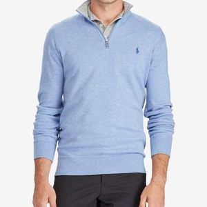 Blue Polo Ralph Lauren Quarter Zip Sweater
